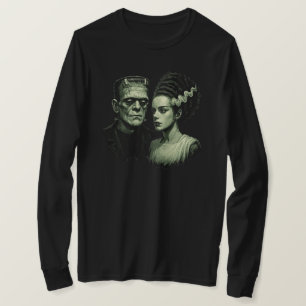 Camiseta de Manga Longa Noiva de Frankenstein