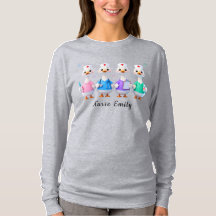 Camiseta de Manga Longa Nurse Emily Cinza Ganso