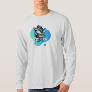 Camiseta de Manga Longa O Predador Alado Colorido