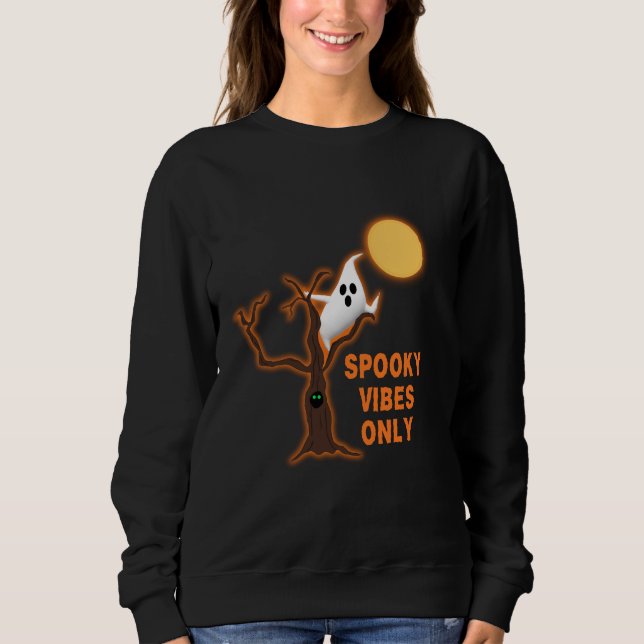 Camiseta de Manga Longa Spooky Vibes Only - Fantas (Frente)