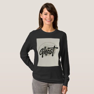 Camiseta de Manga Longa Tipografia de Fantasma
