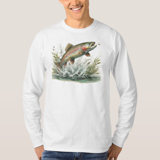Camiseta de Manga Longa Truta (Frente)