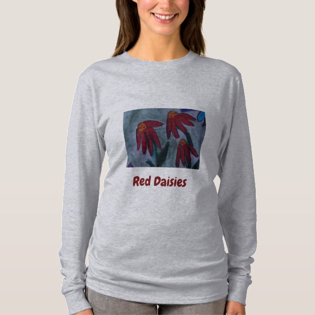 Camiseta de Manga Vermelha Longa (Frente)