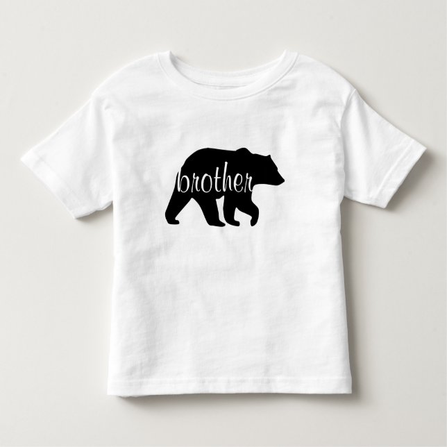 Camiseta de Mão Longa com Urso do Irmão (Frente)
