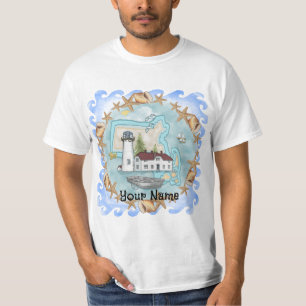 Camiseta de Massachusetts Shells Lighthouse