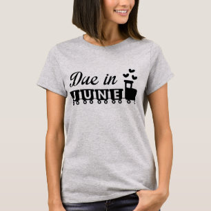 Camiseta de Maternidade Previsto para Junho