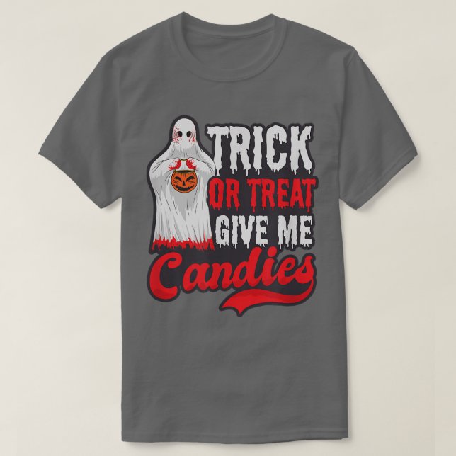 Camiseta Dê-me Candys Design Halloween Ghost (Frente do Design)