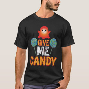 Camiseta Dê-me Doce Fantasma de Halloween_1