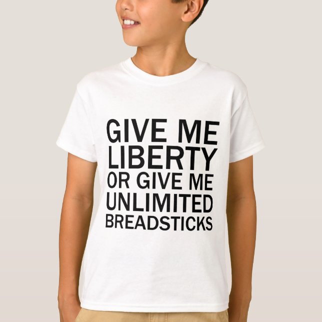 Camiseta Dê-Me Liberdade Ou Dê-Me Palitos Ilimitados (Frente)