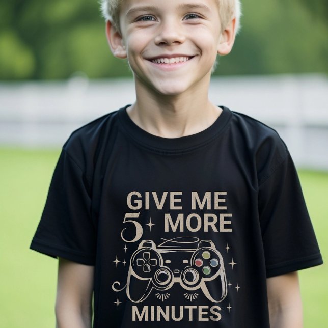 Camiseta Dê-me mais 5 minutos de t-shirt do jogador (5 more minutes gamer shirt)