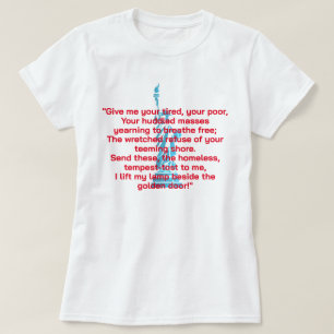Camiseta "Dê-me seu pavor, seu poema de liberdade"