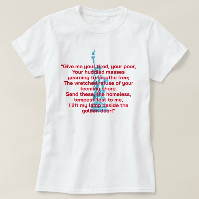 Camiseta "Dê-me seu pavor, seu poema de liberdade" (Frente do Design)