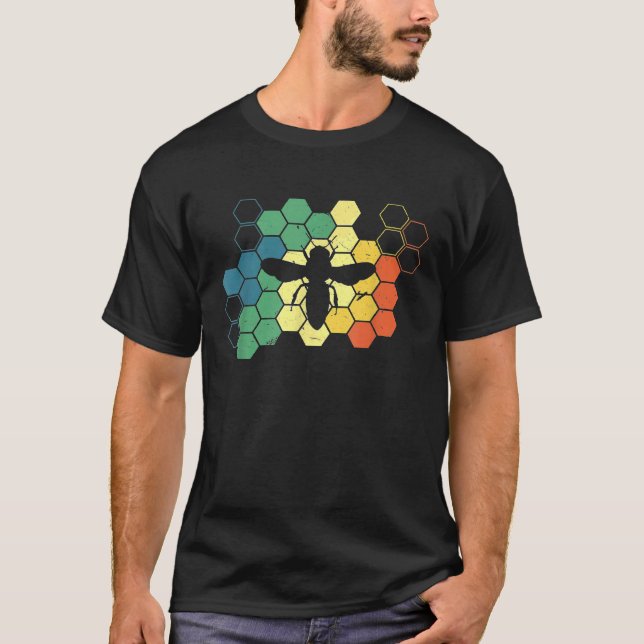Camiseta de Mel Apiário Apicultor Vintage Abelhas (Frente)