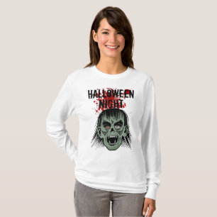 Camiseta de Mel de Leve Longa Noite de Halloween