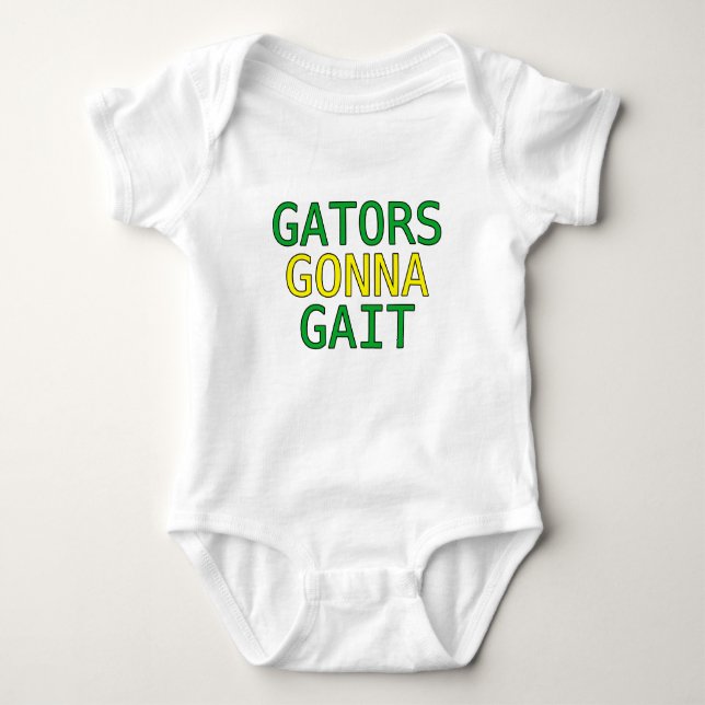 Camiseta de meme de jacaré com andar engraçado (Frente)
