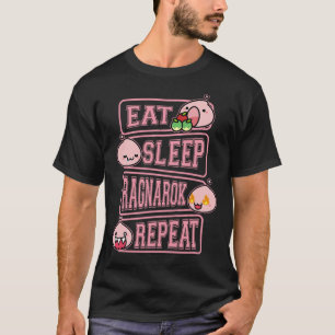 Camiseta de Meme de Jogador Ragnarok Poring Comer