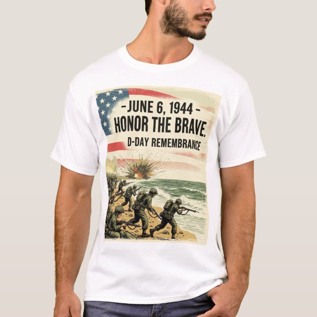 Camiseta de memória do dia D de 6 de junho (Frente)