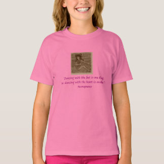 Camiseta de menina com design de dança