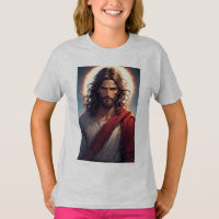 Camiseta de Menina Cristã Jesus Cristo Intenso