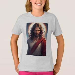 Camiseta de Menina Cristã Jesus Cristo Intenso