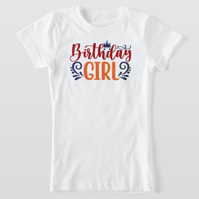 Camiseta de menina de aniversário  (Postura )