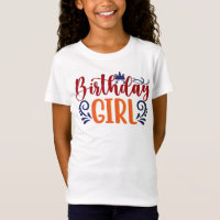 Camiseta de menina de aniversário