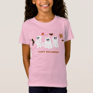 Camiseta de Menina Fantasmas Engraçados Posando