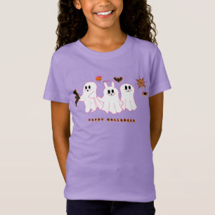 Camiseta de Menina Fantasmas Engraçados Posando