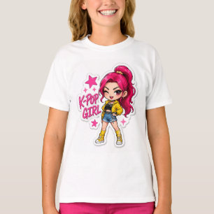 Camiseta de menina K-pop