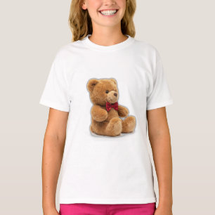 Camiseta de Meninas com Arte de Urso Teddy Clássic