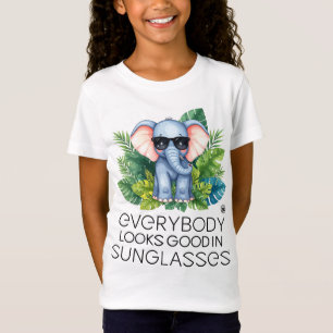 Camiseta de Meninas Elefante Bebê Fofo – Eco-Humor