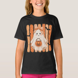 Camiseta de Meninas Fantasmas de Halloween Fofa