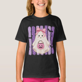 Camiseta de Meninas Fantasmas de Halloween Fofa