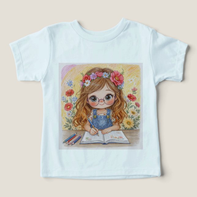 Camiseta de Meninas Fofas – Estilo Doce e Divertid (Design frontal)