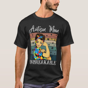 Camiseta de Meninas Fortes Inquebráveis Mãe de Aut