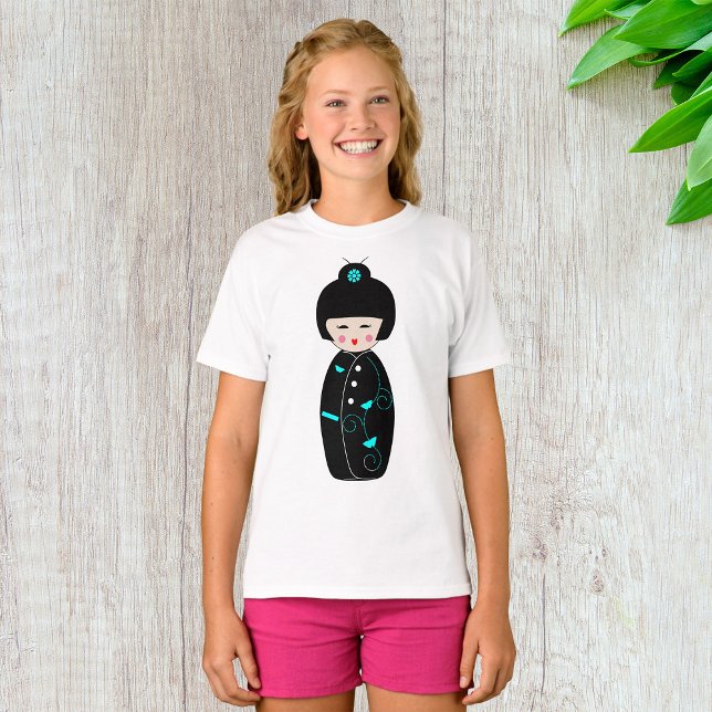 Camiseta de Meninas Geisha Cartoon (Criador carregado)
