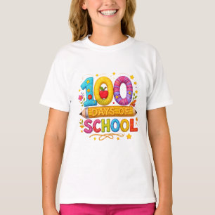 Camiseta de Meninas Professor 100 Dias de Escola F