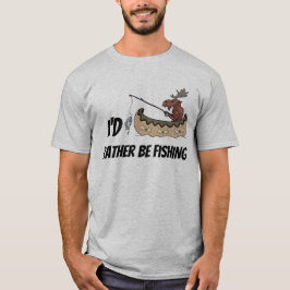 Camiseta de mensagens de adição do alce de pesca