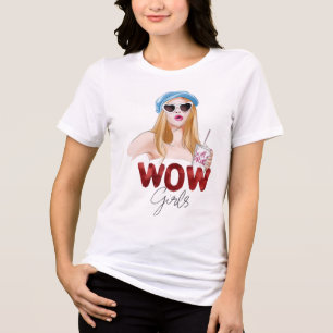 Camiseta de Moda com Brilho para WOW Girls Tendê