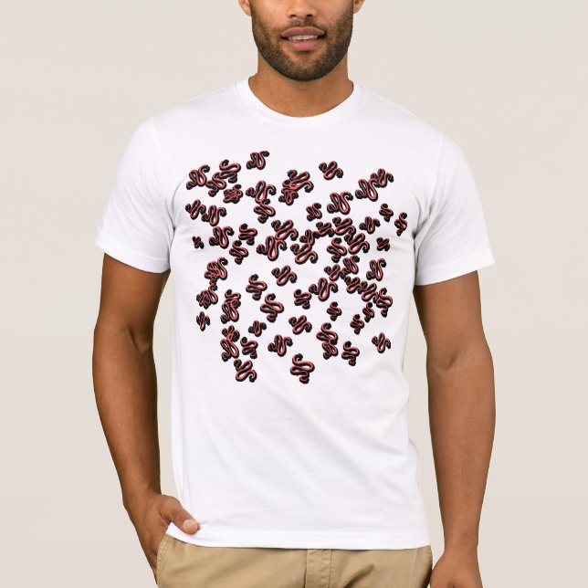 Camiseta de Moda Urbana com Padrão de Pincel Abstr (Frente)