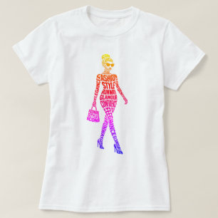 Camiseta de Modelo de Moda de Pista