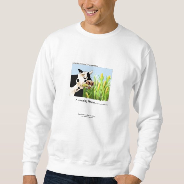 Camiseta de Moletom "A-Grazin' Maize" da Vaca Hilá (Frente)