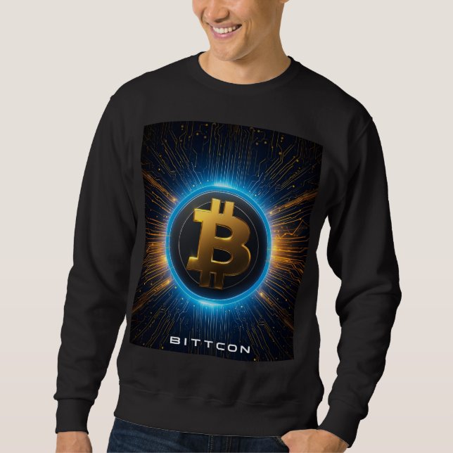Camiseta de Moletom Bold Bitcoin Crypto Energy (Frente)