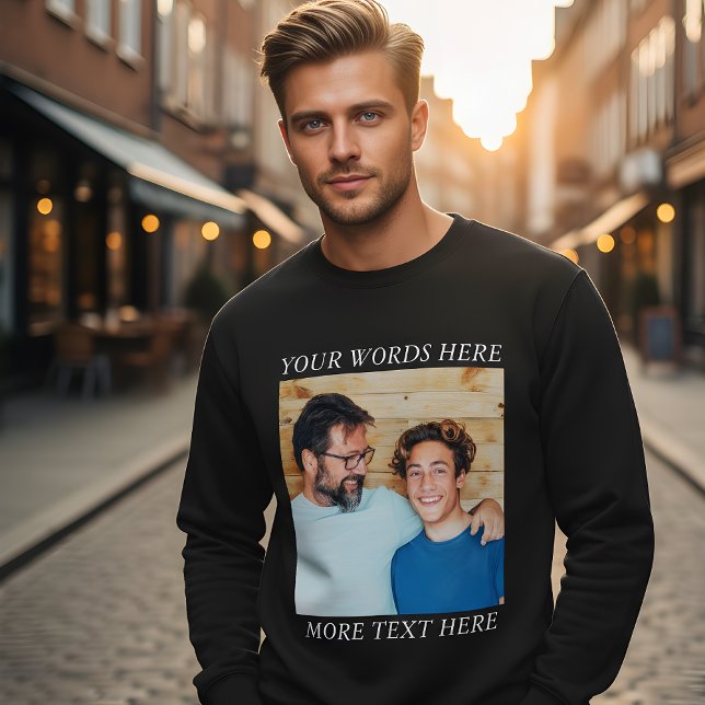 Camiseta de Moletom com Imagem e Texto Personaliza (Criador carregado)