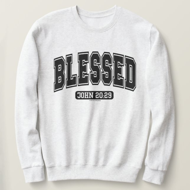 Camiseta de Moletom Fé Cristã Abençoada (Frente do Design)
