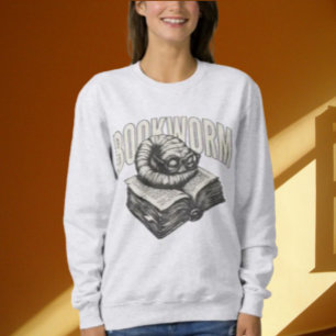 Camiseta de Moletom Humor de Leitura de Minhoca