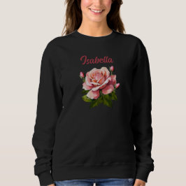 Camiseta de Moletom Rosa Vintage Rosa Personalizad