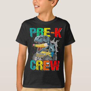 Camiseta de Monstro da Tripulação Pré-K Dinossauro