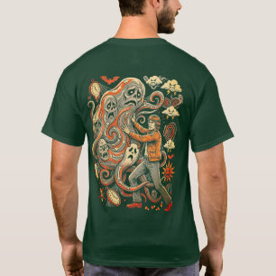 Camiseta de Monstro de Halloween Sem Medo   Vintag