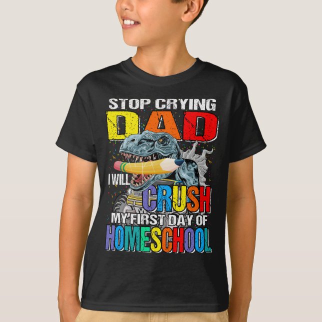 Camiseta de Monstro do Homeschool Dinossauro (Frente)